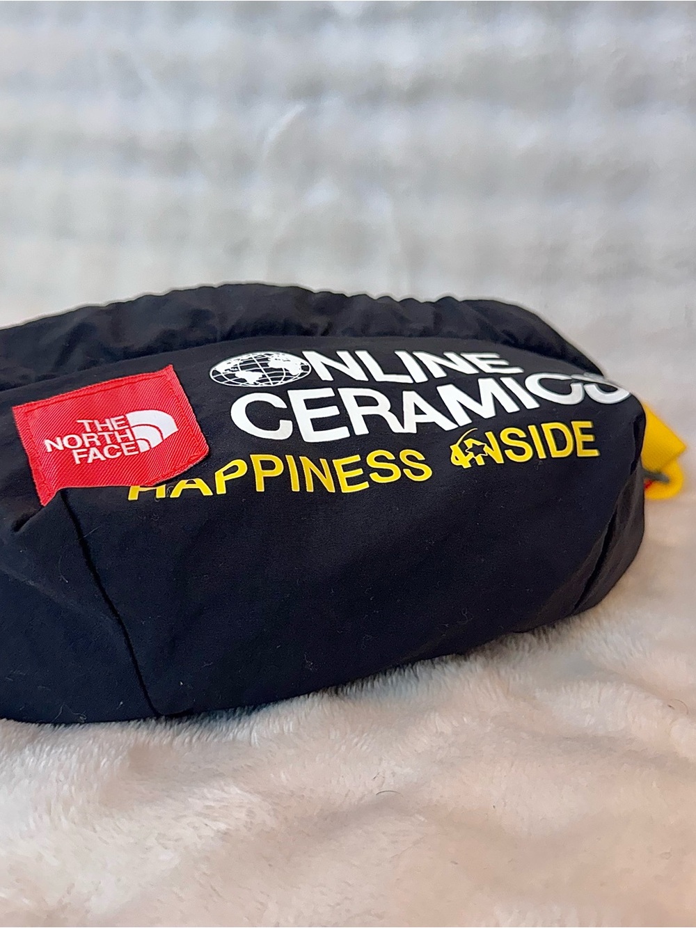 The North Face x Online Ceramics Black & Brown Belt Bag with Yellow Strap - Picture 2 of 15